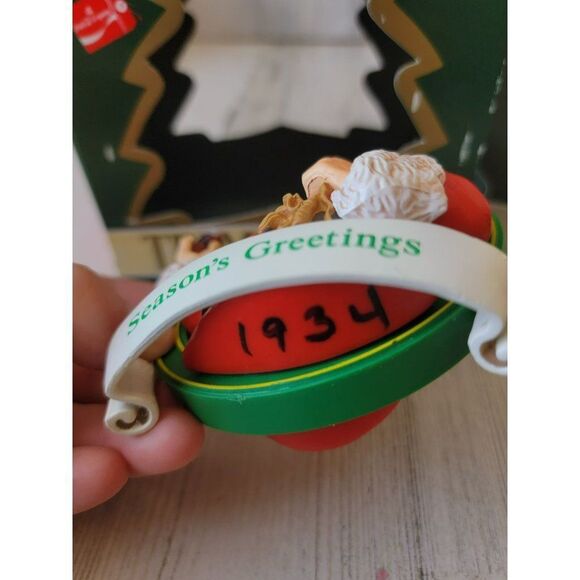 Coca-Cola trim a tree seasons greetings 1934 ornament Xmas decor - Picture 4 of 8